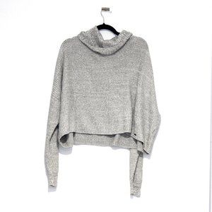 Hollister Gray Ribbed Cowl Neck Sweater